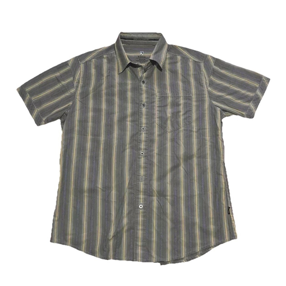 Kuhl Multicolored Plaid Button Up Short Sleeve Shirt Men's Size‎ Medium
